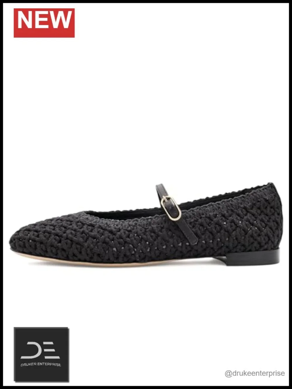 Womens Leather Ballet Flats Mary Jane Buckle Slip On Comfort Office Shoes